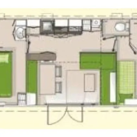 Mobil-home Spacieux Avec Terrasse Pour 6 Personnes - Api-1-52-985 Campingplatz Bayas